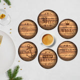 Maxbell 6 Pieces Wood Coasters for Drinks Coaster Set for Coffee Table Farmhouse Bar