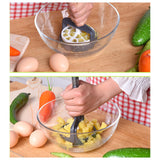 Maxbell Potato Masher Cooking Mashing Utensil Food Masher for Fruits Beans Blue