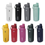 Maxbell Insulated Water Bottle 1180ml Outdoor Drinking Cup for Hiking Office Camping white