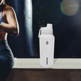 Maxbell Insulated Water Bottle 1180ml Outdoor Drinking Cup for Hiking Office Camping white