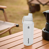 Maxbell Insulated Water Bottle 1180ml Outdoor Drinking Cup for Hiking Office Camping white