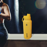 Maxbell Insulated Water Bottle 1180ml Outdoor Drinking Cup for Hiking Office Camping yellow