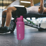 Maxbell Insulated Water Bottle 1180ml Outdoor Drinking Cup for Hiking Office Camping rose red