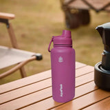 Maxbell Insulated Water Bottle 1180ml Outdoor Drinking Cup for Hiking Office Camping rose red
