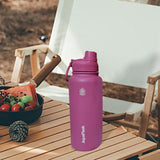 Maxbell Insulated Water Bottle 1180ml Outdoor Drinking Cup for Hiking Office Camping rose red