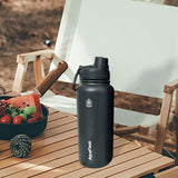 Maxbell Insulated Water Bottle 1180ml Outdoor Drinking Cup for Hiking Office Camping dark green