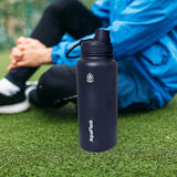 Maxbell Insulated Water Bottle 1180ml Outdoor Drinking Cup for Hiking Office Camping dark blue