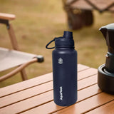 Maxbell Insulated Water Bottle 1180ml Outdoor Drinking Cup for Hiking Office Camping dark blue