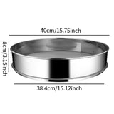 Maxbell Stainless Steel Flour Sifter Sturdy Reusable Cookware for Baking Flour Sieve 40cm