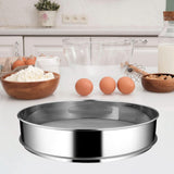 Maxbell Stainless Steel Flour Sifter Sturdy Reusable Cookware for Baking Flour Sieve 40cm