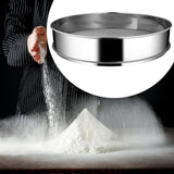 Maxbell Stainless Steel Flour Sifter Sturdy Reusable Cookware for Baking Flour Sieve 40cm