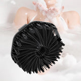 Maxbell Body Scrubber Handheld Premium Bath Massage Tool for Men and Women Showering Black