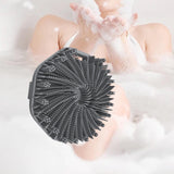 Maxbell Body Scrubber Handheld Premium Bath Massage Tool for Men and Women Showering Gray