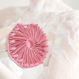 Maxbell Body Scrubber Handheld Premium Bath Massage Tool for Men and Women Showering Pink