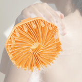 Maxbell Body Scrubber Handheld Premium Bath Massage Tool for Men and Women Showering Orange