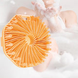 Maxbell Body Scrubber Handheld Premium Bath Massage Tool for Men and Women Showering Orange