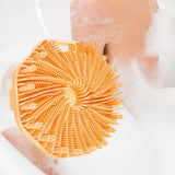Maxbell Body Scrubber Handheld Premium Bath Massage Tool for Men and Women Showering Orange