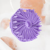 Maxbell Body Scrubber Handheld Premium Bath Massage Tool for Men and Women Showering Purple