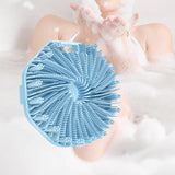 Maxbell Body Scrubber Handheld Premium Bath Massage Tool for Men and Women Showering Blue