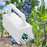 Maxbell Berry Picker Blueberry Rake Scoop for Lingonberries Cranberries Strawberries White