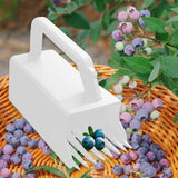 Maxbell Berry Picker Blueberry Rake Scoop for Lingonberries Cranberries Strawberries White
