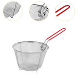 Maxbell Stainless Steel Deep Frying Basket Practical Home with Long Handle Tableware 18cmx11cm