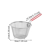Maxbell Stainless Steel Deep Frying Basket Practical Home with Long Handle Tableware 18cmx11cm
