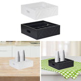 Maxbell Utensil Holder Paper Plate Organizer for Kitchen Countertop for Barbecue Cup White