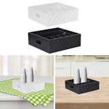 Maxbell Utensil Holder Paper Plate Organizer for Kitchen Countertop for Barbecue Cup White