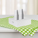 Maxbell Utensil Holder Paper Plate Organizer for Kitchen Countertop for Barbecue Cup White