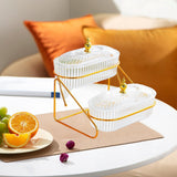 Maxbell Multi Tired Fruit Bowl Snack Plate Serving Tray for Home Birthday Decoration 2 Layer
