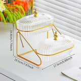 Maxbell Multi Tired Fruit Bowl Snack Plate Serving Tray for Home Birthday Decoration 2 Layer
