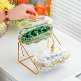 Maxbell Multi Tired Fruit Bowl Snack Plate Serving Tray for Home Birthday Decoration 2 Layer