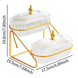Maxbell Multi Tired Fruit Bowl Snack Plate Serving Tray for Home Birthday Decoration 2 Layer
