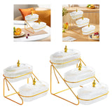 Maxbell Multi Tired Fruit Bowl Snack Plate Serving Tray for Home Birthday Decoration 2 Layer