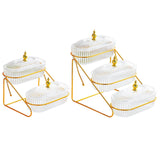 Maxbell Multi Tired Fruit Bowl Snack Plate Serving Tray for Home Birthday Decoration 2 Layer