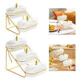 Maxbell Multi Tired Fruit Bowl Snack Plate Serving Tray for Home Birthday Decoration 2 Layer