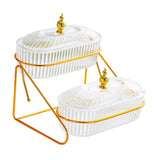 Maxbell Multi Tired Fruit Bowl Snack Plate Serving Tray for Home Birthday Decoration 2 Layer