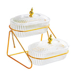 Maxbell Multi Tired Fruit Bowl Snack Plate Serving Tray for Home Birthday Decoration 2 Layer