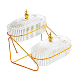Maxbell Multi Tired Fruit Bowl Snack Plate Serving Tray for Home Birthday Decoration 2 Layer