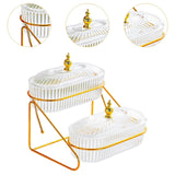 Maxbell Multi Tired Fruit Bowl Snack Plate Serving Tray for Home Birthday Decoration 2 Layer