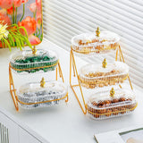Maxbell Multi Tired Fruit Bowl Snack Plate Serving Tray for Home Birthday Decoration 2 Layer