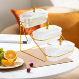 Maxbell Multi Tired Fruit Bowl Snack Plate Serving Tray for Home Birthday Decoration 3 Layer