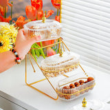 Maxbell Multi Tired Fruit Bowl Snack Plate Serving Tray for Home Birthday Decoration 3 Layer