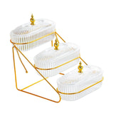 Maxbell Multi Tired Fruit Bowl Snack Plate Serving Tray for Home Birthday Decoration 3 Layer