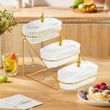 Maxbell Multi Tired Fruit Bowl Snack Plate Serving Tray for Home Birthday Decoration 3 Layer