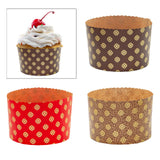 Maxbell 100 Pieces Bread Baking Cup Paper Baking Pans for Engagement Party Christmas 9cmx8.5cm A