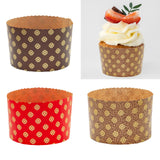 Maxbell 100 Pieces Bread Baking Cup Paper Baking Pans for Engagement Party Christmas 9cmx8.5cm A