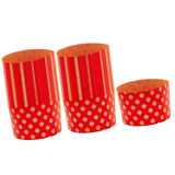 Maxbell 100 Pieces Bread Baking Cup Paper Baking Pans for Engagement Party Christmas 9cmx8.5cm B