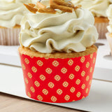 Maxbell 100 Pieces Bread Baking Cup Paper Baking Pans for Engagement Party Christmas 9cmx8.5cm B